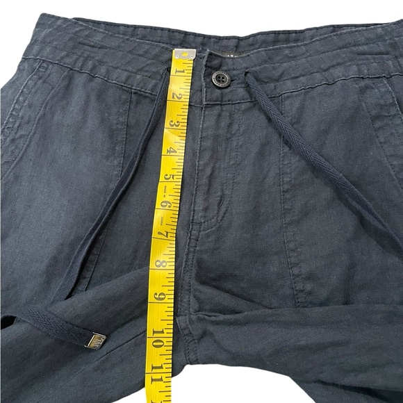 LRL Wide Leg Drawstring Linen Pants Navy Blue Women’s Size 0 - Picture 9 of 16